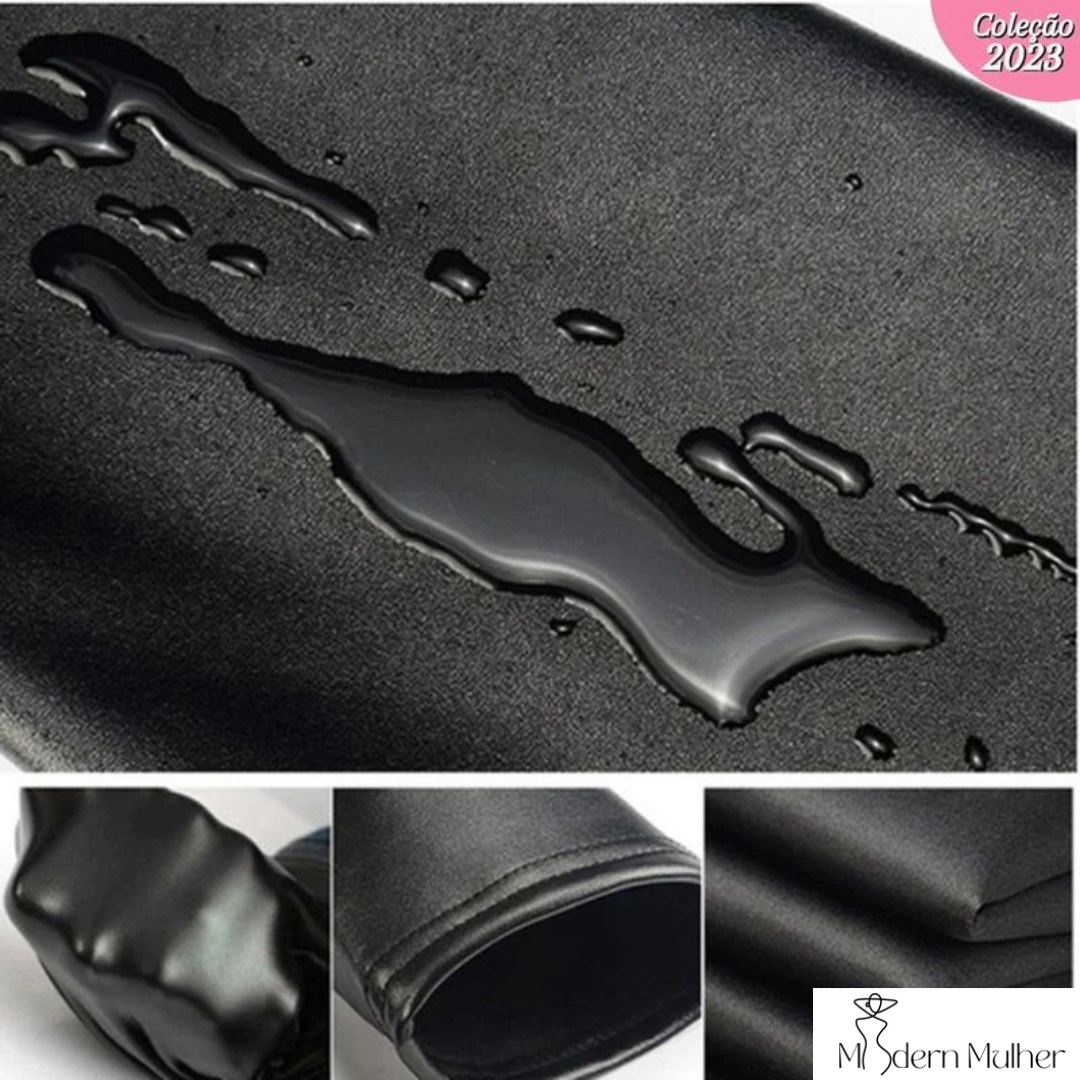 Calça Feminina Modeladora de Couro Peluciada Black