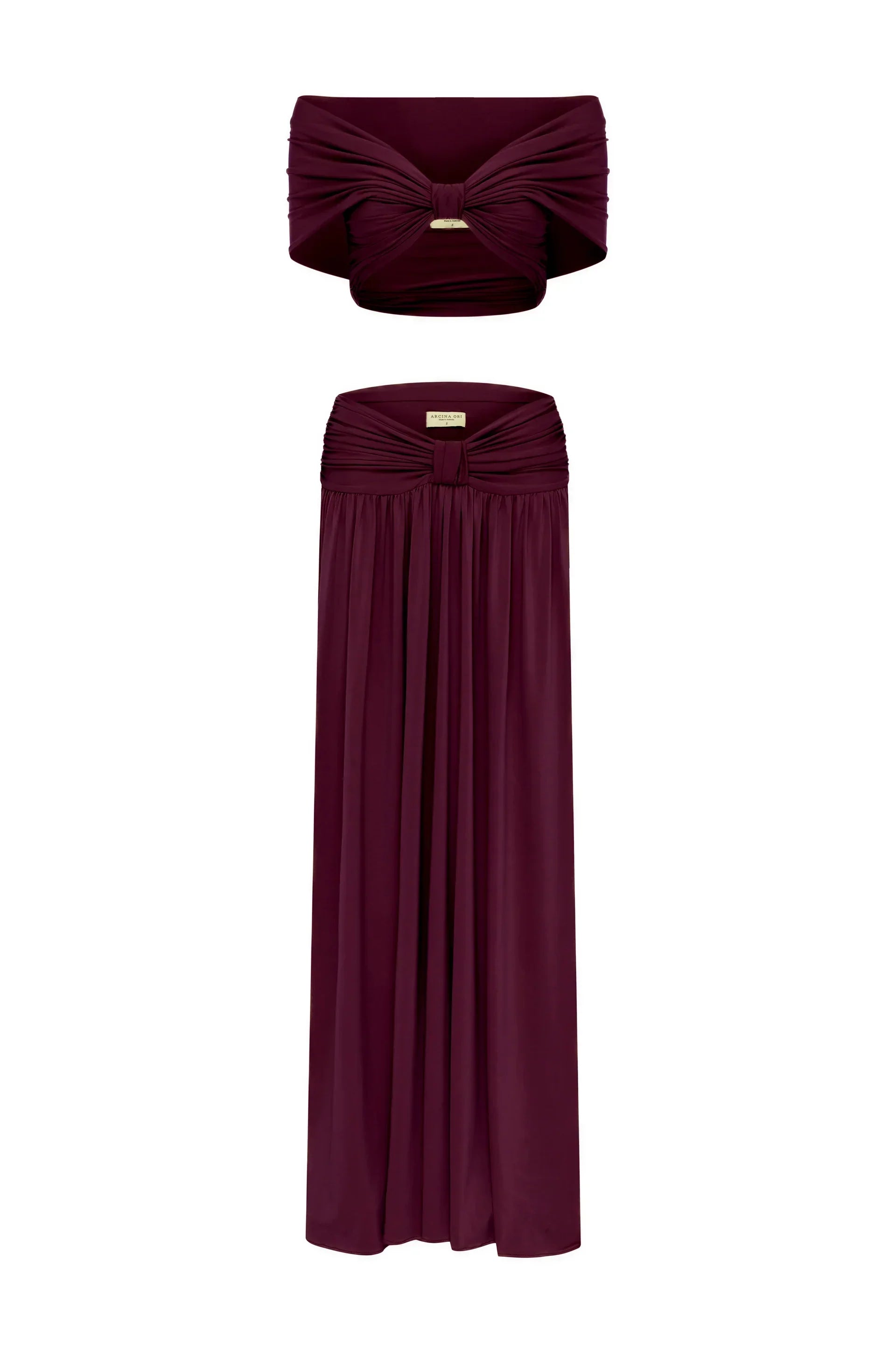 Conjunto Cropped e Saia Longa Modern Dalene