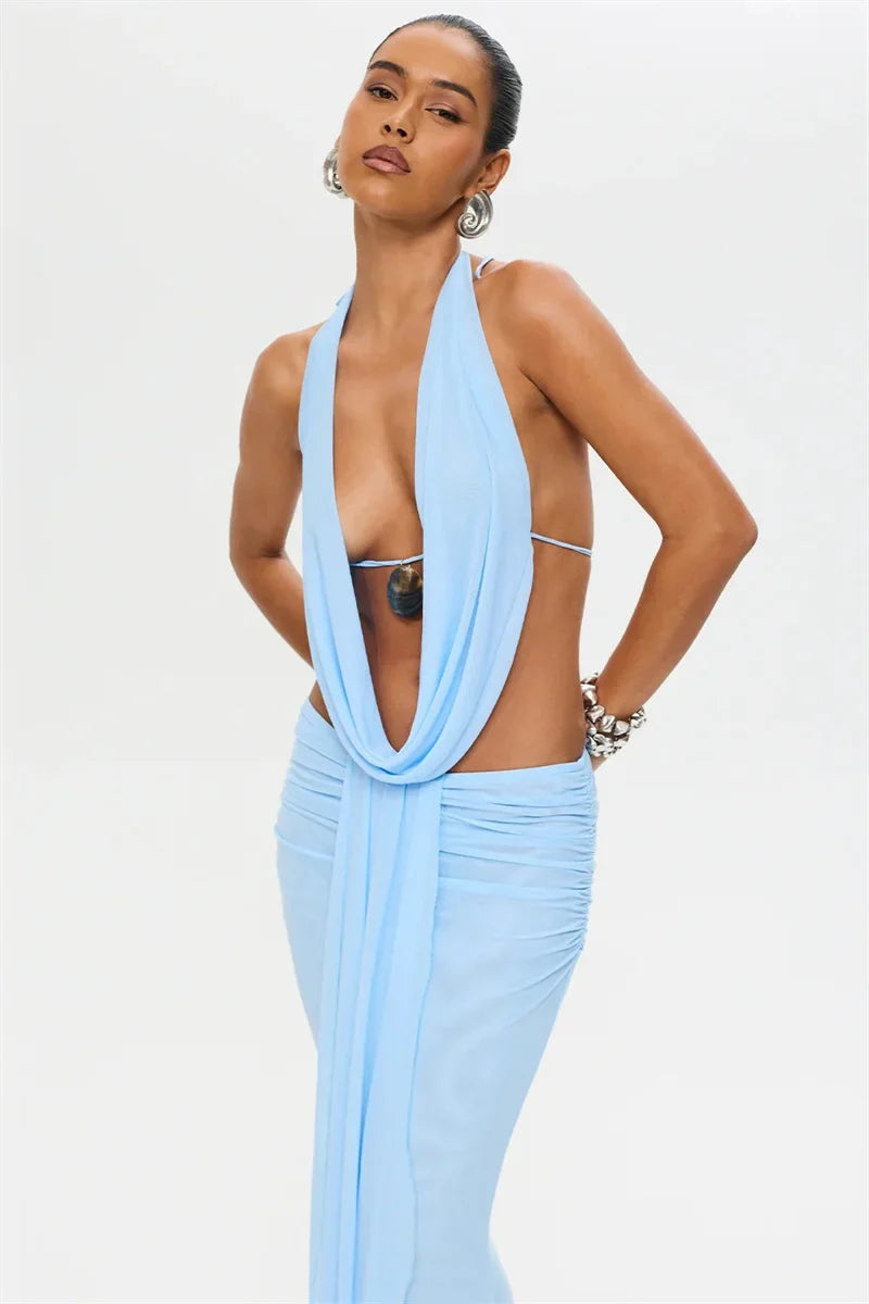 Conjunto Cropped e Saia Longa Modern Perle