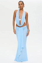 Conjunto Cropped e Saia Longa Modern Perle